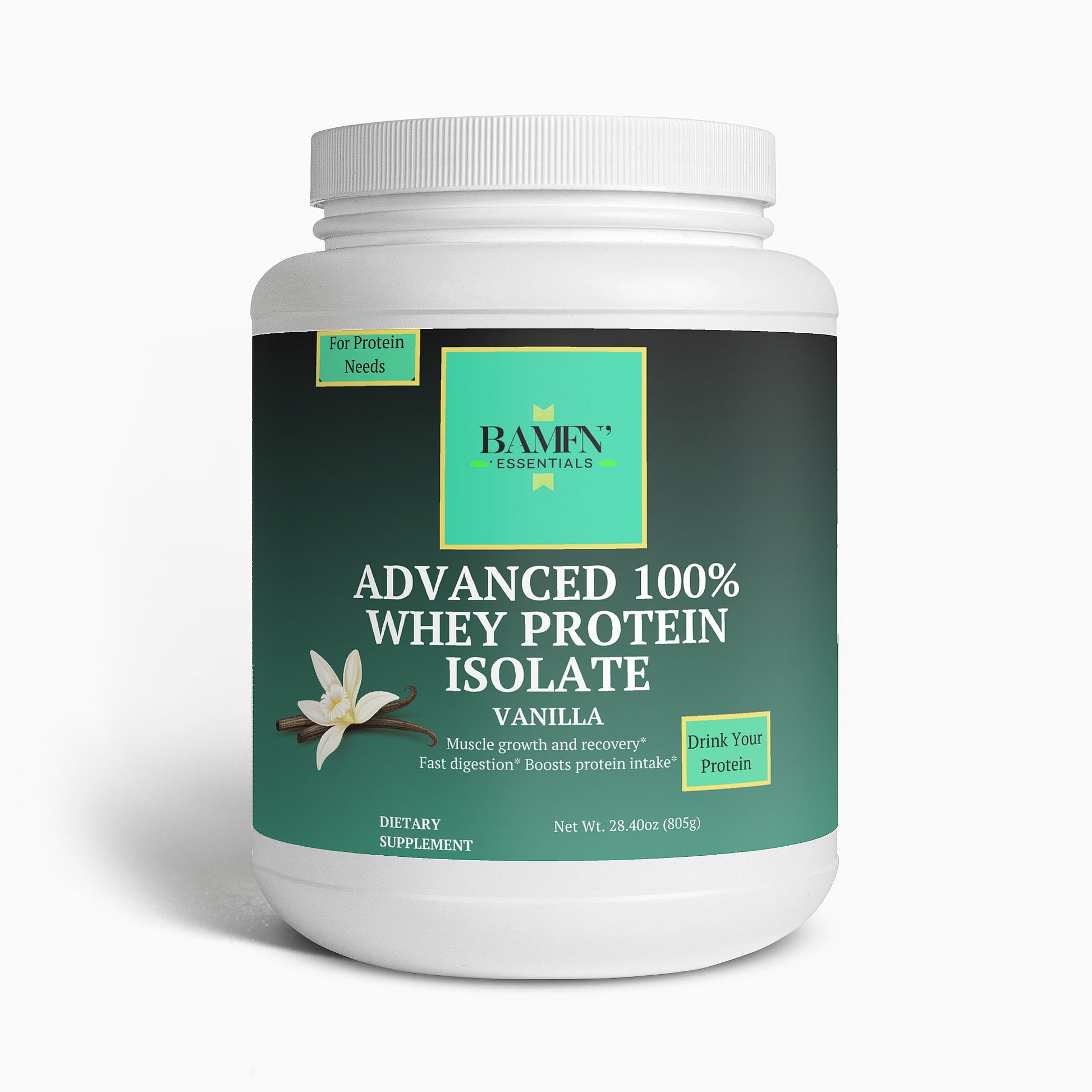Advanced 100% Whey Protein Isolate (Vanilla) - Bamfn Essentials 