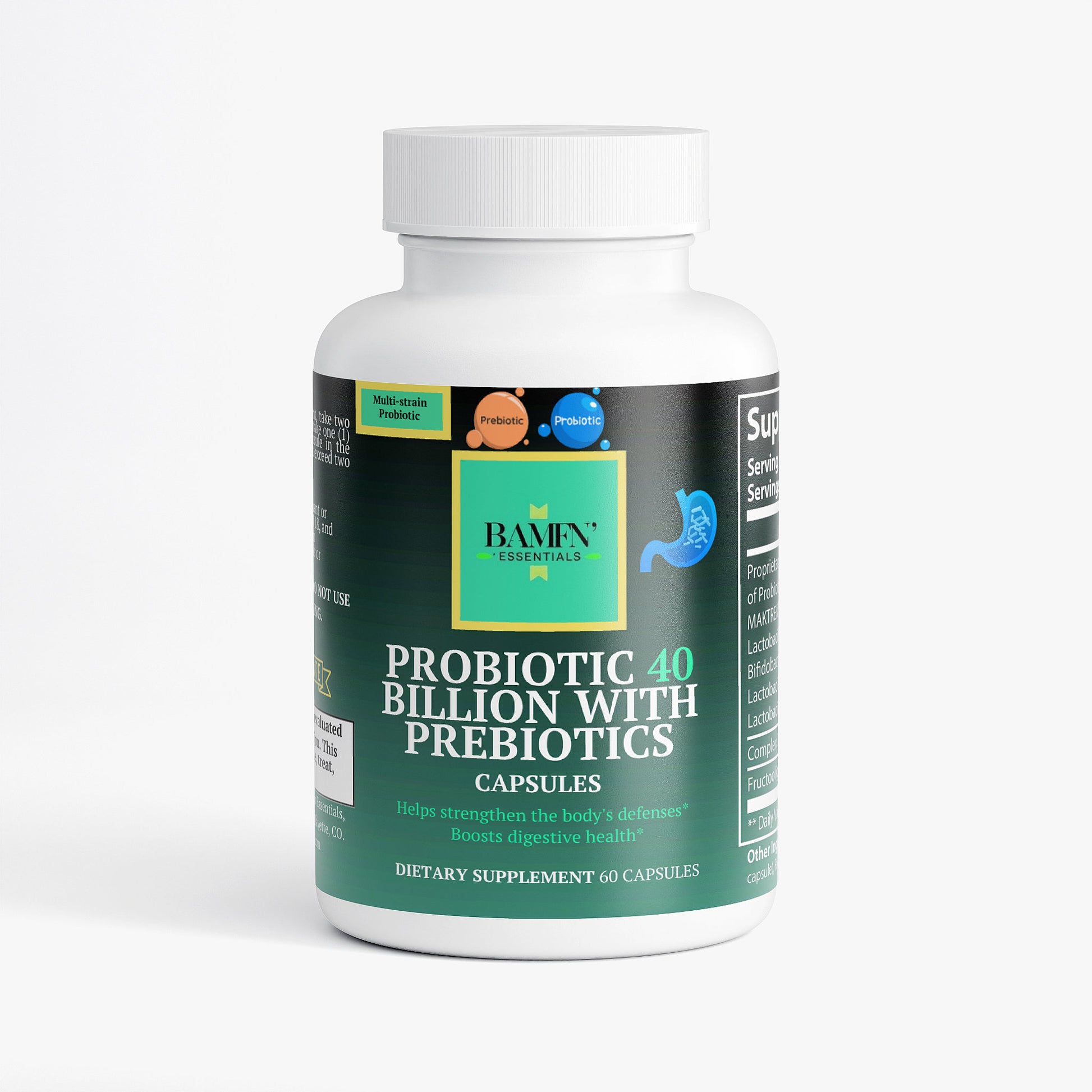 Probiotic 40 Billion with Prebiotics - Bamfn Essentials 