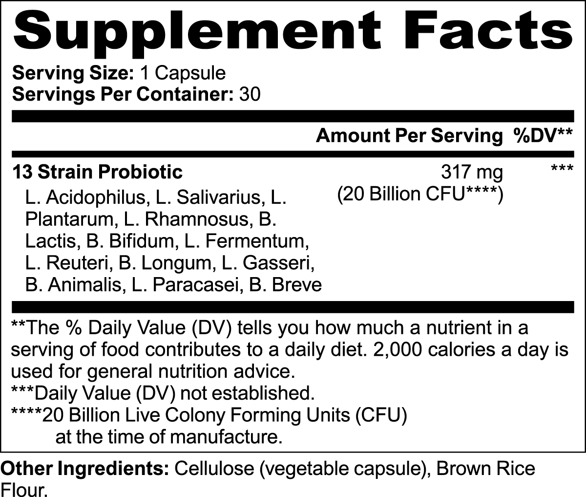 Probiotic 20 Billion - Bamfn Essentials 