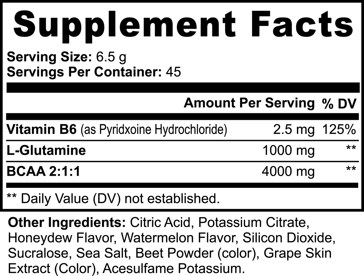 BCAA Post Workout Powder (Honeydew/Watermelon) - Bamfn Essentials 